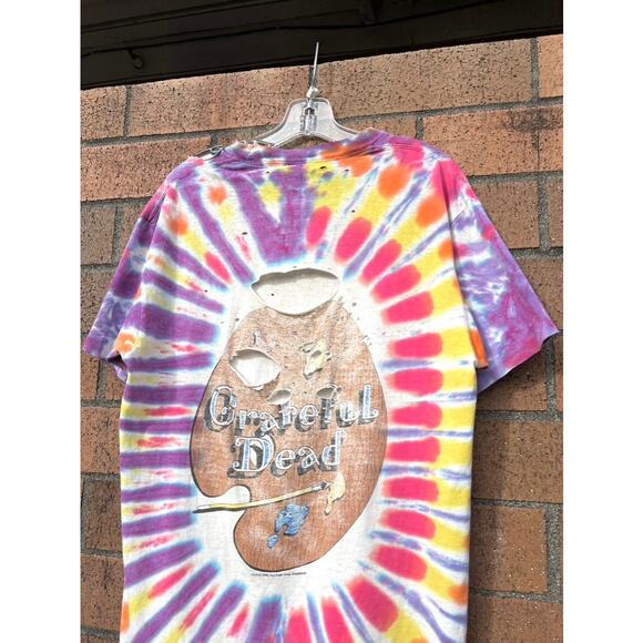 1996 Grateful Dead Vintage April Fools Jester Promo Thrashed Tie Dye Tee Shirt - Picture 4 of 8